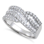 Sterling Silver Elegant Helix CZ Ring