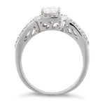 Sterling Silver 1.10 ct. Emerald-Cut CZ Ring