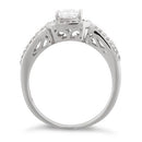 Sterling Silver 1.10 ct. Emerald-Cut CZ Ring