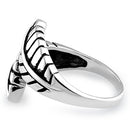 Sterling Silver End to End Leaf Ring