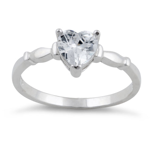 Sterling Silver Engagement CZ Ring