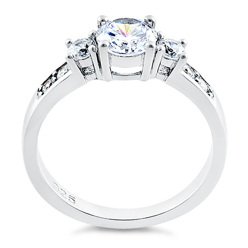 Sterling Silver Engagement CZ Ring