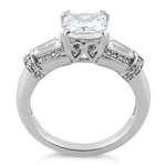 Sterling Silver 1.25 ct. Princess-Cut CZ Engagement Ring