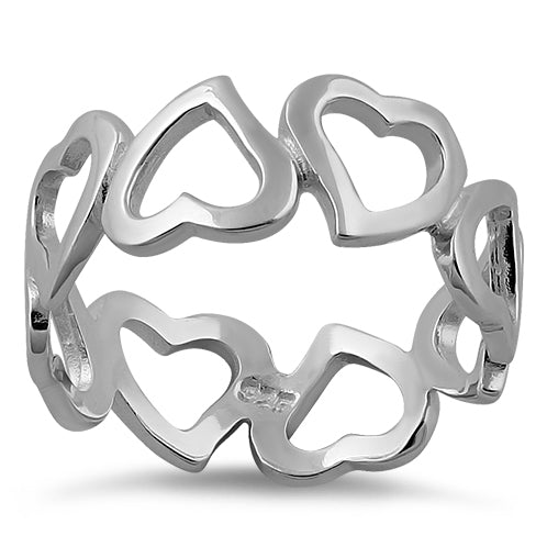 Sterling Silver Eternity Heart Ring