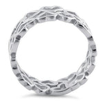Sterling Silver Eternity Hearts Ring