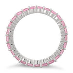 Sterling Silver Eternity Pink CZ Ring