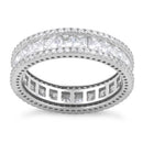 Sterling Silver Princess-Cut Eternity CZ Ring