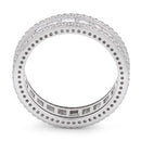 Sterling Silver Princess-Cut Eternity CZ Ring