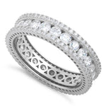 Sterling Silver Eternity Round CZ Ring