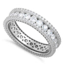 Sterling Silver Eternity Round CZ Ring