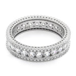Sterling Silver Eternity Round CZ Ring