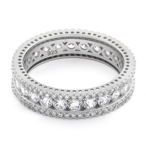 Sterling Silver Eternity Round CZ Ring
