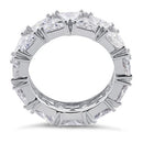 Sterling Silver Eternity Triangle CZ Ring