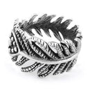 Sterling Silver Evil Eye Leaves Ring