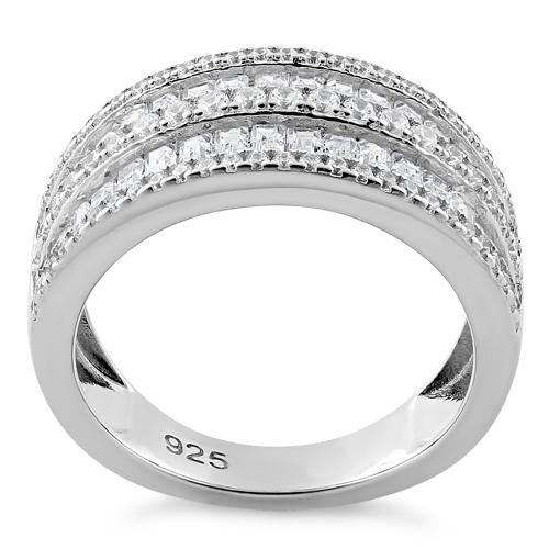 Sterling Silver Exquisite CZ Ring