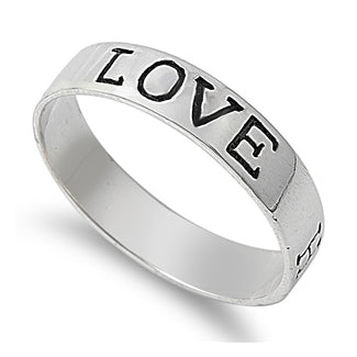 Sterling Silver Faith Love Hope Ring
