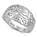 Sterling Silver Floral Arrangement Ring