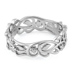 Sterling Silver Floral Band Ring