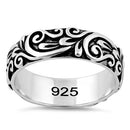 Sterling Silver Floral Band Ring