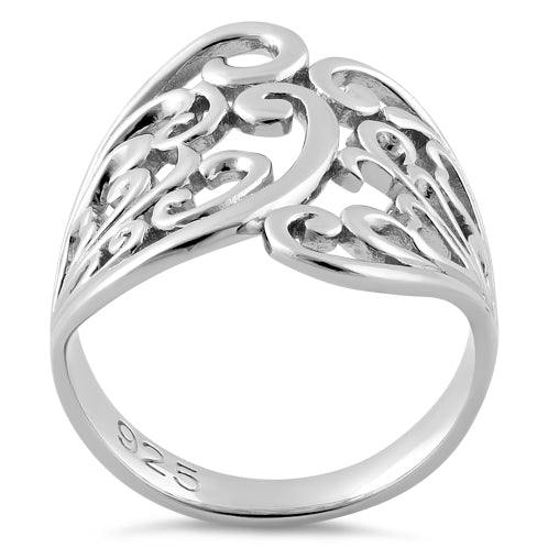 Sterling Silver Floral Vines Ring