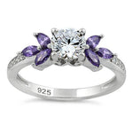 Sterling Silver Purple CZ Ring