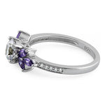 Sterling Silver Purple CZ Ring