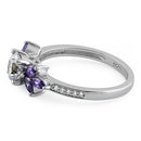 Sterling Silver Purple CZ Ring