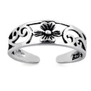 Sterling Silver Flower Toe Ring