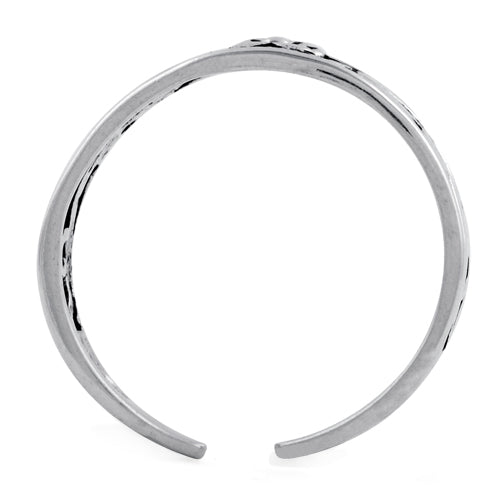 Sterling Silver Flower Toe Ring