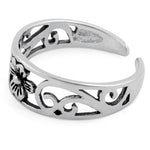 Sterling Silver Flower Toe Ring