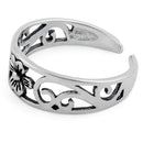 Sterling Silver Flower Toe Ring