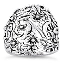 Sterling Silver Flowers Ring