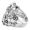 Sterling Silver Flowers Ring