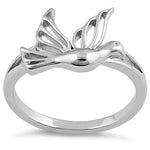 Sterling Silver Flying Dove Ring