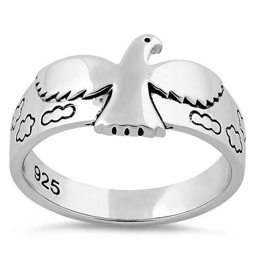 Sterling Silver Flying Dove Ring