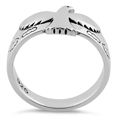 Sterling Silver Flying Dove Ring