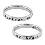 Sterling Silver "Forever in my heart" Ring