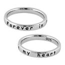 Sterling Silver "Forever in my heart" Ring