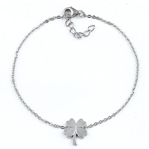 Sterling Silver Four-Leaf Clover Bracelet