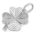 Sterling Silver Four Leaf Clover Charm Pendant