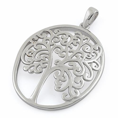 Sterling Silver Frame Tree of Life Pendant