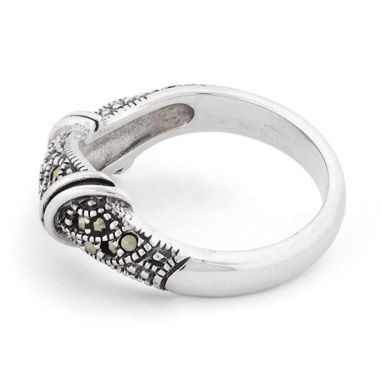 Sterling Silver Free-form Marcasite Ring