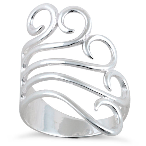 Sterling Silver Freeform Swirl Ring