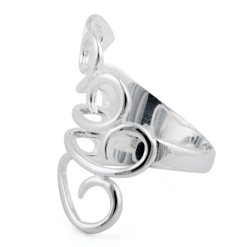 Sterling Silver Freeform Swirl Ring