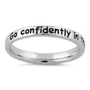 Sterling Silver "Go confidently in the direction of your dreams" Ring