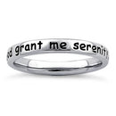 Sterling Silver "God grant me serenity, wisdom, & courage" Ring