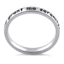 Sterling Silver "God grant me serenity, wisdom, & courage" Ring