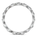 Sterling Silver Heart Eternity Marcasite Ring