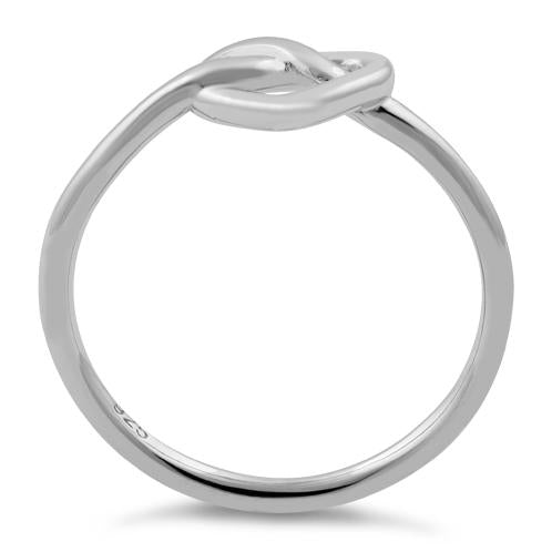 Sterling Silver Heart Knot Shape Ring