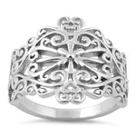 Sterling Silver Heart Swirl Ring